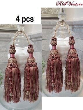 4 Curtain, Accent, Decorative Key Tassel